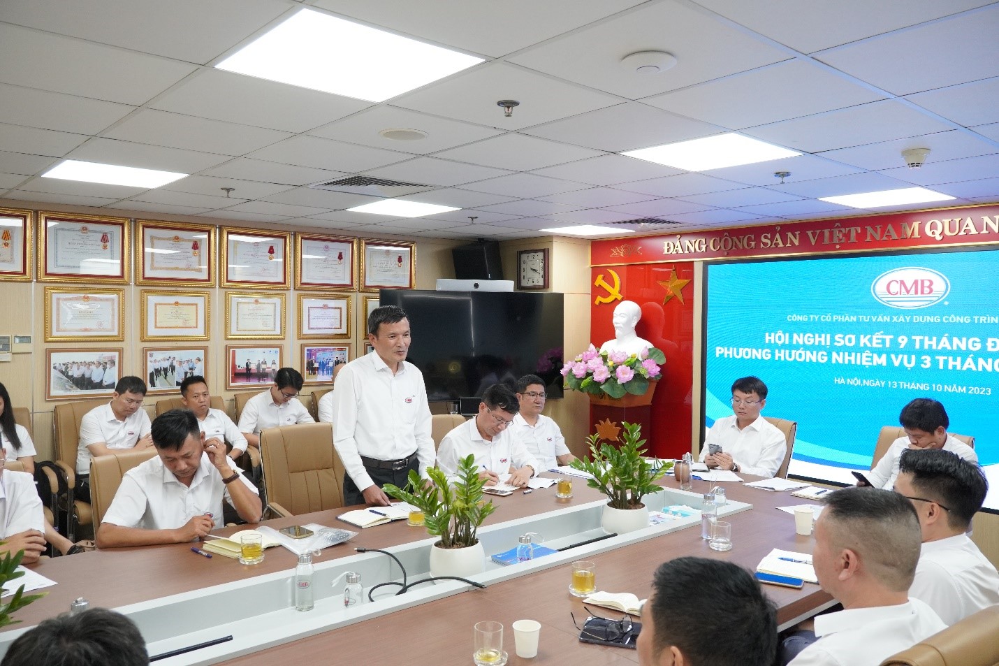 CMB TỔ CHỨC HỘI NGHỊ SƠ KẾT HOẠT ĐỘNG 9 THÁNG ĐẦU NĂM, PHƯƠNG HƯỚNG NHIỆM VỤ 3 THÁNG CUỐI NĂM 2023