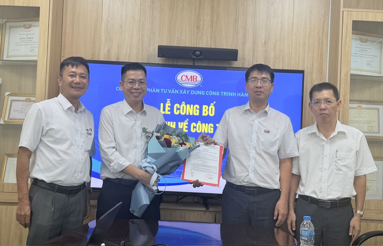 CÔNG TY CỔ PHẦN TƯ VẤN XÂY DỰNG CÔNG TRÌNH HÀNG HẢI TỔ CHỨC LỄ CÔNG BỐ CÁC QUYẾT ĐỊNH VỀ CÔNG TÁC CÁN BỘ