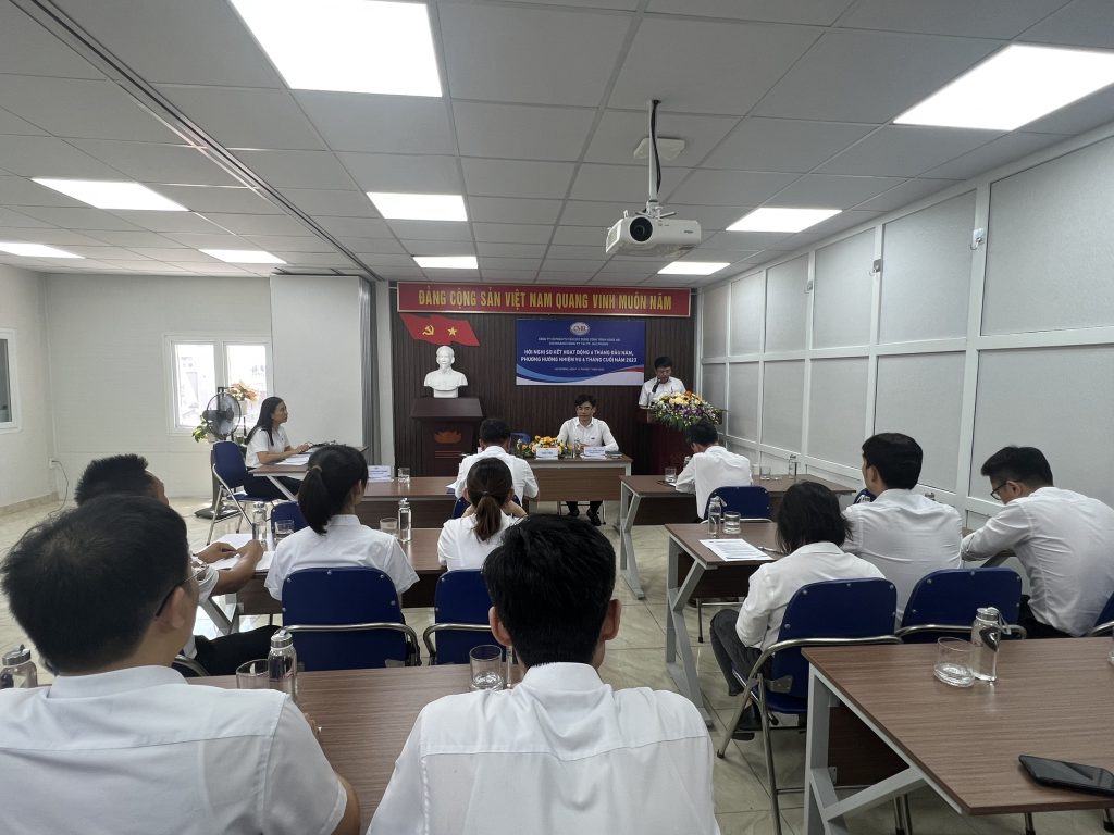 HỘI NGHỊ SƠ KẾT HOẠT ĐỘNG 6 THÁNG ĐẦU NĂM VÀ TRIỂN KHAI NHIỆM VỤ 6 THÁNG CUỐI NĂM 2023 CHI NHÁNH CÔNG TY TẠI THÀNH PHỐ HẢI PHÒNG