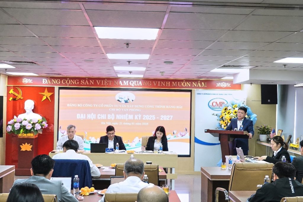ĐẠI HỘI CHI BỘ VĂN PHÒNG CÔNG TY CỔ PHẦN TƯ VẤN XÂY DỰNG CÔNG TRÌNH HÀNG HẢI (NHIỆM KỲ 2025-2027)