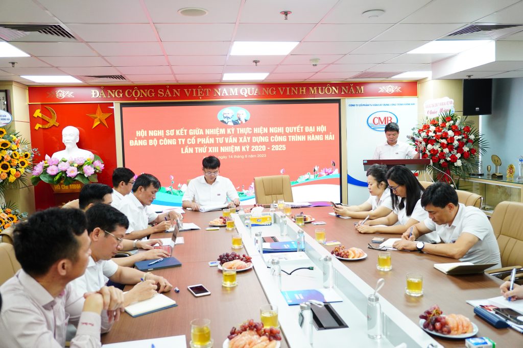 ĐẢNG ỦY CÔNG TY CỔ PHẦN TƯ VẤN XÂY DỰNG CÔNG TRÌNH HÀNG HẢI TỔ CHỨC HỘI NGHỊ SƠ KẾT GIỮA NHIỆM KỲ 2020 – 2025