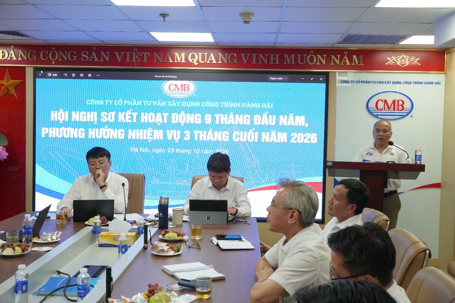 CMB TỔ CHỨC HỘI NGHỊ SƠ KẾT HOẠT ĐỘNG 9 THÁNG ĐẦU NĂM, TRIỂN KHAI NHIỆM VỤ 3 THÁNG CUỐI NĂM 2026