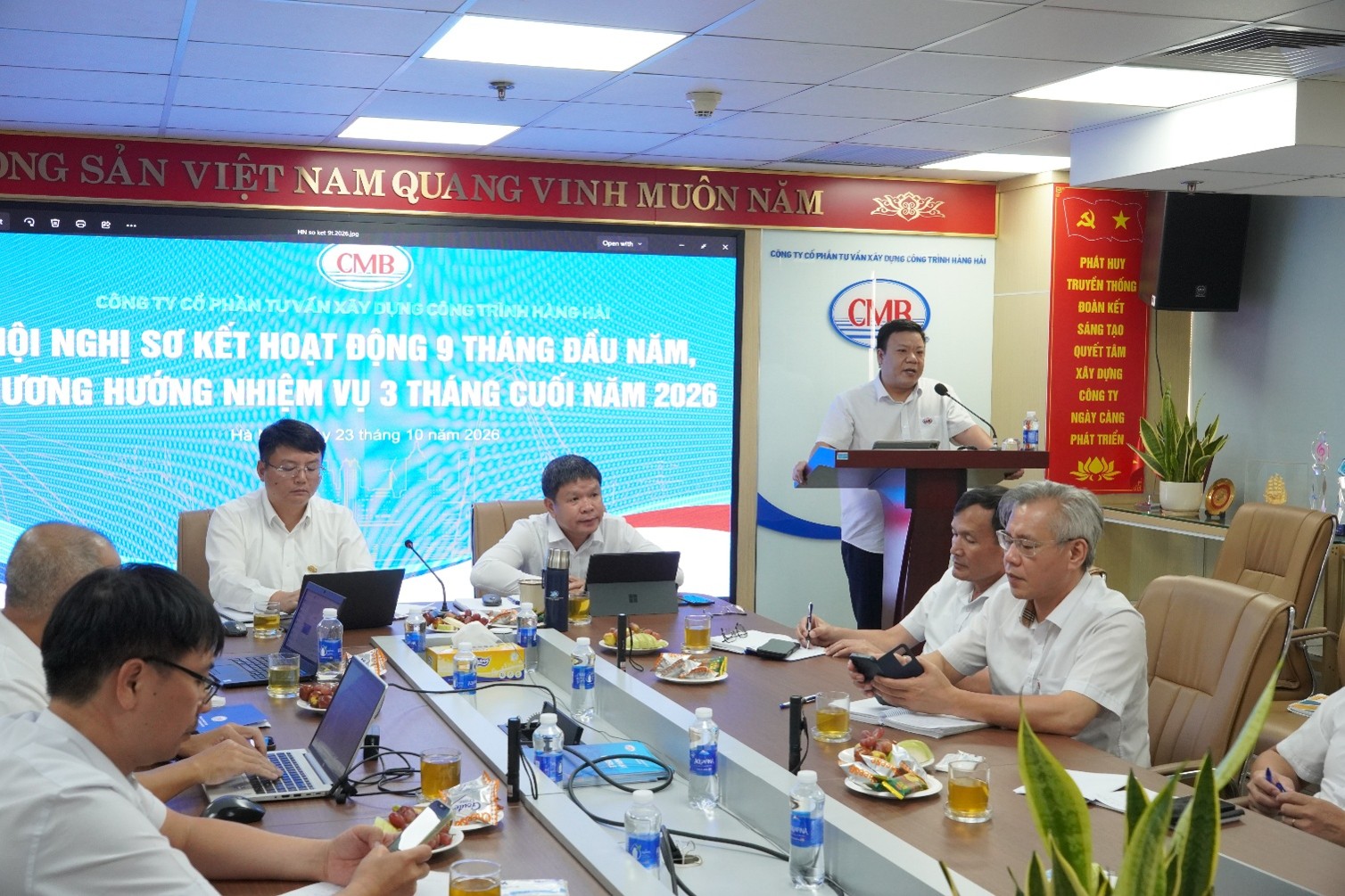 CMB TỔ CHỨC HỘI NGHỊ SƠ KẾT HOẠT ĐỘNG 9 THÁNG ĐẦU NĂM, TRIỂN KHAI NHIỆM VỤ 3 THÁNG CUỐI NĂM 2026
